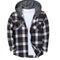 Chaqueta Hoodie Cuadriculada Moderna para Hombre