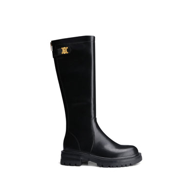 Botas Altas Knight con Hebilla Dorada, Suela Gruesa y Tacón Reforzado - Image 14