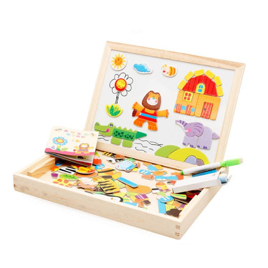 Pizarra Magnética Doble Cara con Puzzle 3D - Tablero de Dibujo Infantil Farm Mania - Image 13