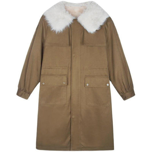 Chaqueta de Algodón con Cuello de Borrego Acolchado - Image 7