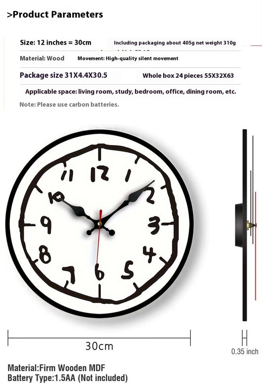 Reloj de Pared Cuarzo Elegante 30cm - Decoración Moderna para el Hogar - Image 9