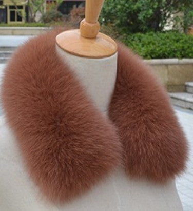 Cuello de Piel de Zorro con Mapache Real Auténtico - Image 17
