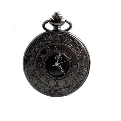 Reloj de Bolsillo Vintage Estilo Europeo con Patrón Nube Romana y Cadena - Image 2