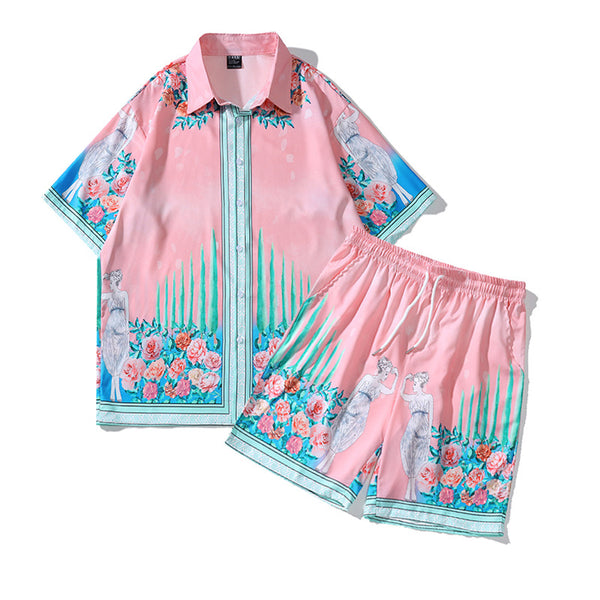 Conjunto Casual de Verano para Hombre: Camisa y Shorts