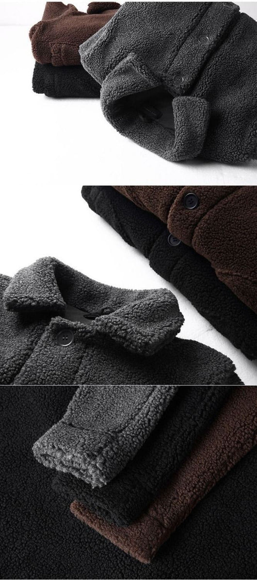 Chaqueta de Hombre Gruesa Cordero Térmico Corta - Image 7
