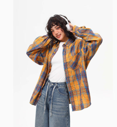 Camisa a Cuadros para Mujer Primavera y Otoño - Image 8
