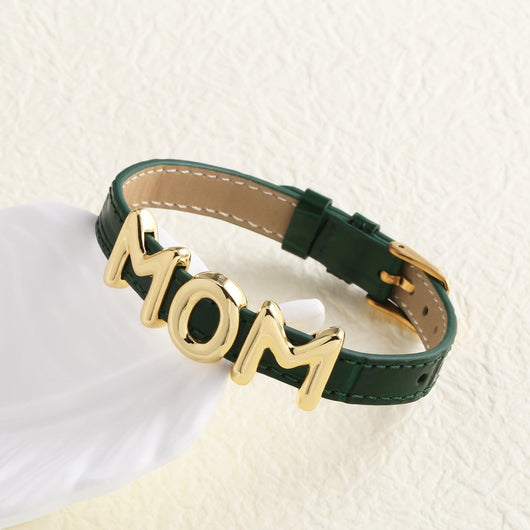 Pulsera Correa de Cuero Mamá para el Día de la Madre - Image 18