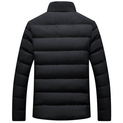 Chaqueta Casual de Algodón con Cuello Elevado para Hombre - Talla Grande - Image 4