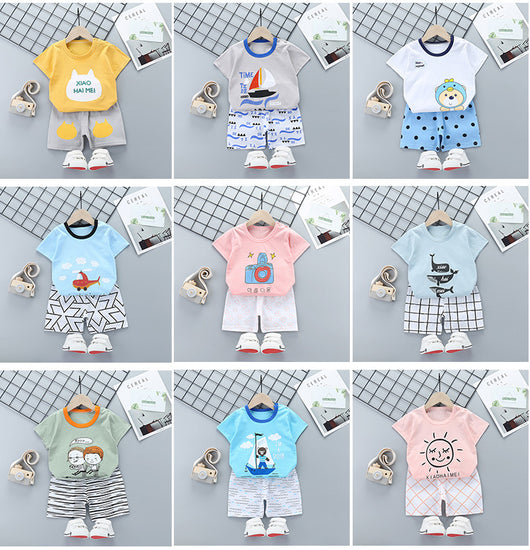 Conjunto Infantil de Algodón Puro: Playera y Shorts Estilo Coreano - Image 20