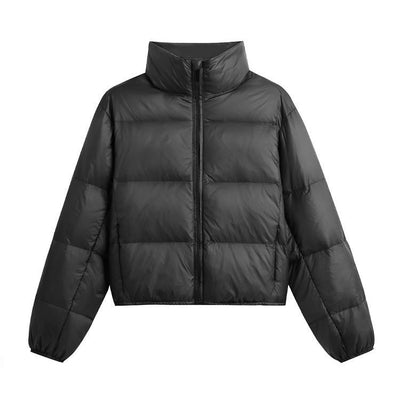 Chaqueta Puffer Corta de Algodón con Cuello Alto para Mujer Petite - Image 5
