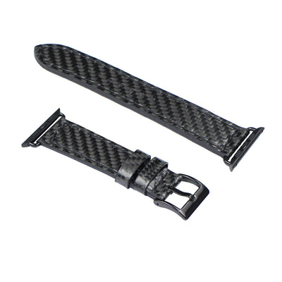 Correa de Cuero Genuino con Fibra de Carbono para Huawei Watch2 Sports