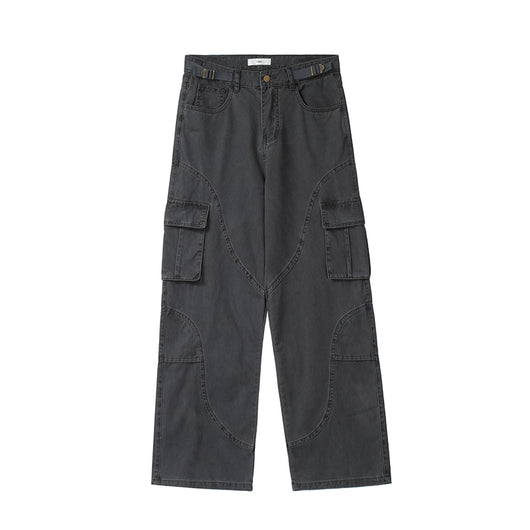 Overol Holgado Estilo Americano Desgastado para Otoño e Invierno - Image 7