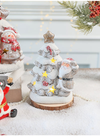 Adornos Navideños de Cerámica con Luz - Casitas de Nieve Brillantes - Image 15