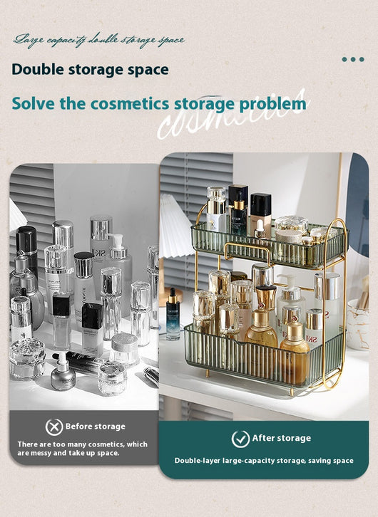 Organizador de Cosméticos y Accesorios de Baño con Estantes Dobles - Image 24