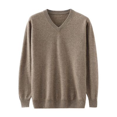 Suéter de Cashmira Puro para Hombre - Cuello V Manga Larga - Image 5