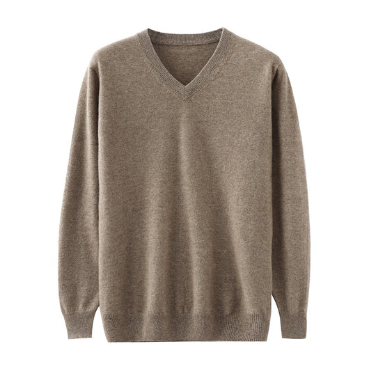Suéter de Cashmira Puro para Hombre - Cuello V Manga Larga - Image 5