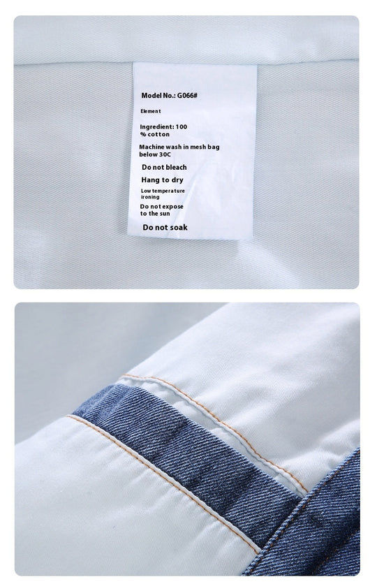 Chaqueta Denim Oversized Estilo Coreano con Costuras Artesanales para Hombre - Image 14
