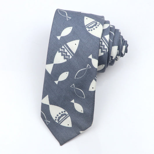 Corbata Angosta Estilo Coreano para Hombre en Algodón - Image 17