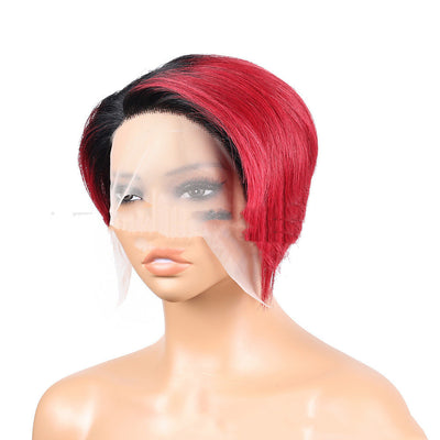 Peluca Corte Pixie Liso en Cabello Humano - Image 5