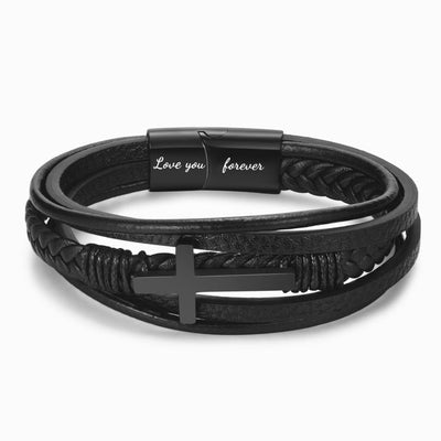 Pulsera de Acero Inoxidable con Cruz para Hombre - Image 7