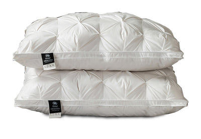 Juego de Almohadas de Plumas de Ganso Blanco con Protectores de Cuello - Image 19