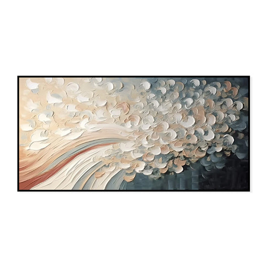 Cuadro Moderno Árbol de Cerezo Blanco - Pintura al Óleo Hecha a Mano con Técnica Palette Knife - Image 6