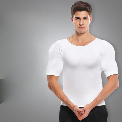 Playera Ajustada con Músculos Pectorales Realistas para Hombre