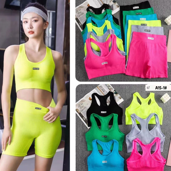 Conjunto Deportivo Yoga con Soporte de Pecho y Espalda Reductora