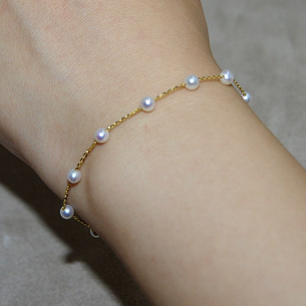 Pulsera Estrellada de Perlas de Agua