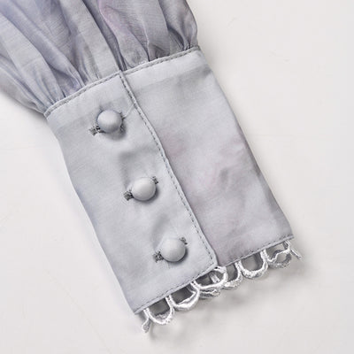 Vestido Camisero con Mangas de Encaje Burbuja - Image 12