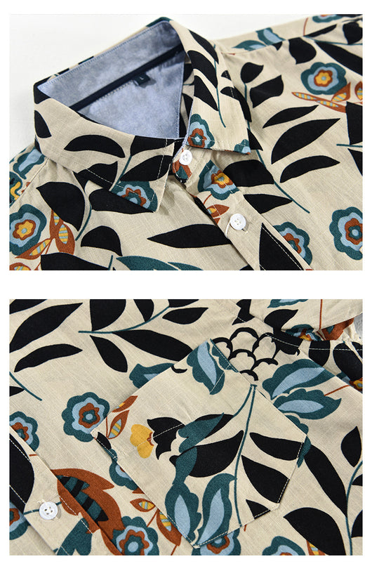 Camisa Casual Hombre Estilo Japonés con Estampado - Image 17