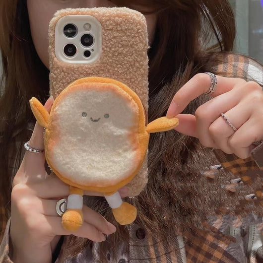 Monedero Peluche Cartoon con Estuche para Móvil 2 en 1