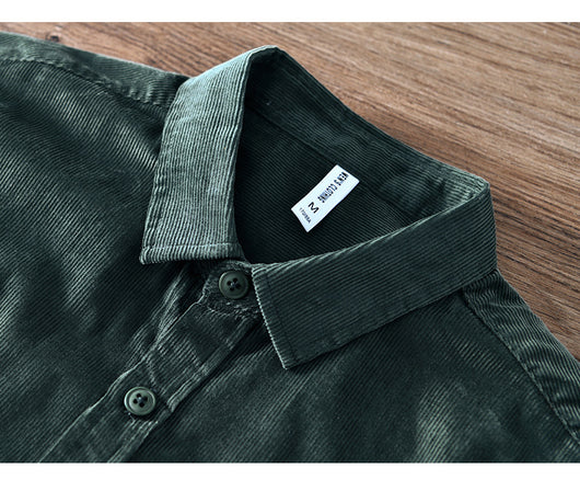 Camisa de Pana Casual con Bolsillos para Hombre - Image 14