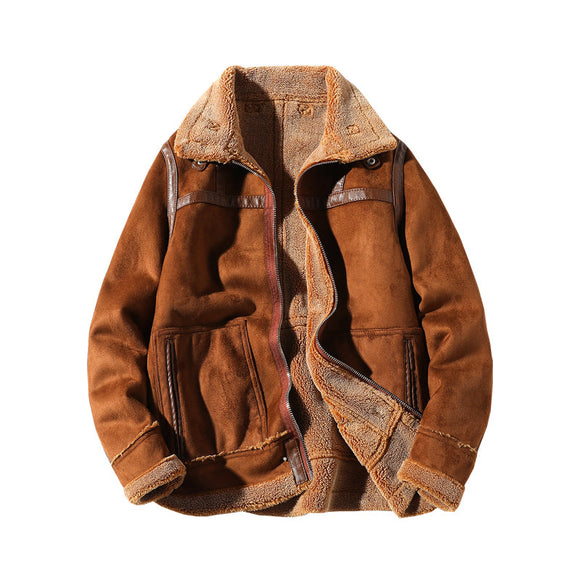Chaqueta para Hombre con Forro de Lana y Cuello de Piel