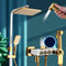 Sistema de Ducha Cromado Dorado con Rociador Bidet