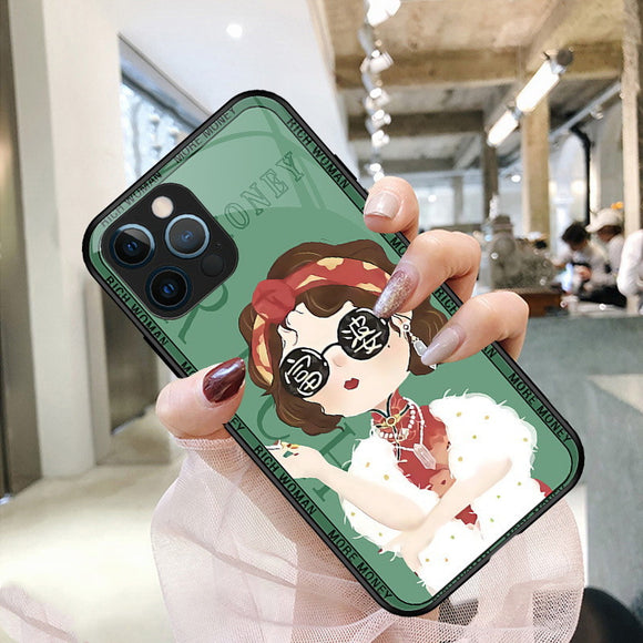 Funda de Vidrio Templado con Diseño Pintado para Smartphone
