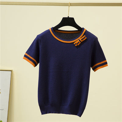 Suéter de Seda de Hielo Tejido para Mujer - Pullover Holgado y Transpirable - Image 14