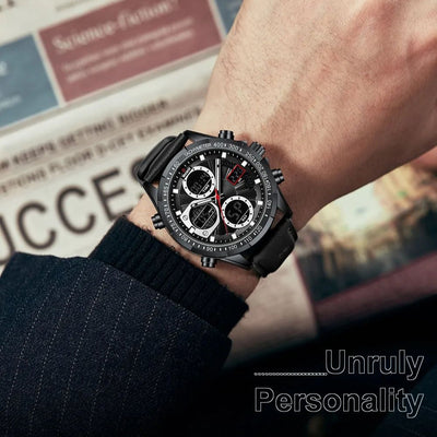 Reloj de Pulsera Deportivo para Hombre con Correa de Cuero PU - Image 4