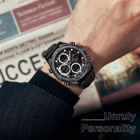 Reloj de Pulsera Deportivo para Hombre con Correa de Cuero PU - Image 4