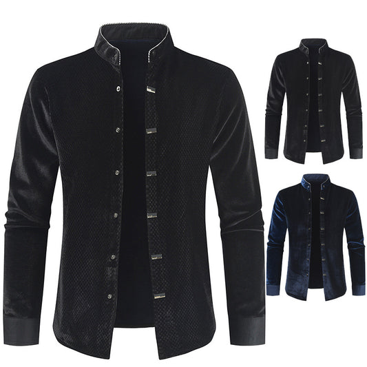 Camisa Manga Larga de Felpa para Hombre - Diseño Moderno y Cálido