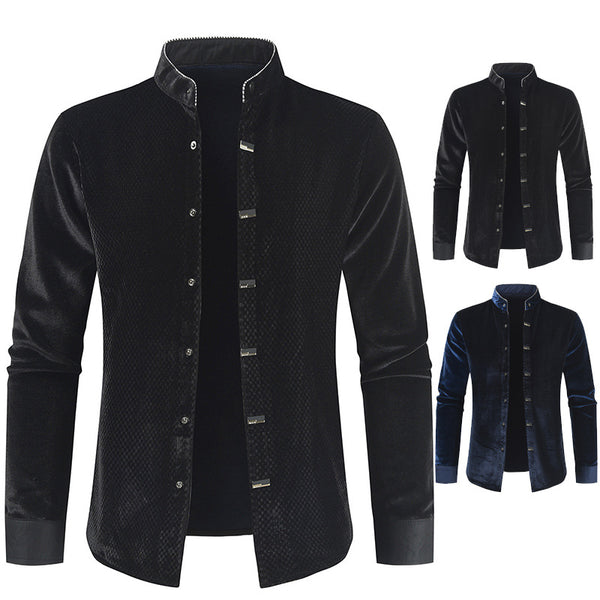 Camisa Manga Larga de Felpa para Hombre - Diseño Moderno y Cálido