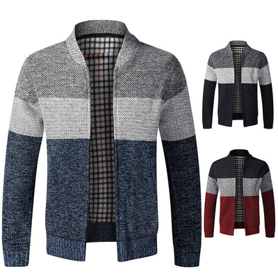 Cardigan de Cuello Alto para Hombre - Suéter Elegante de Manga Larga - Image 9