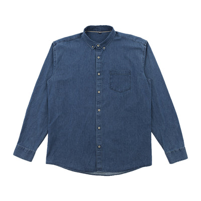 Camisa Denim Manga Larga Casual para Hombre - Estilo Versátil y Moderno - Image 4