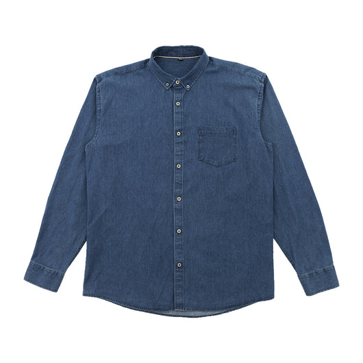 Camisa Denim Manga Larga Casual para Hombre - Estilo Versátil y Moderno - Image 4