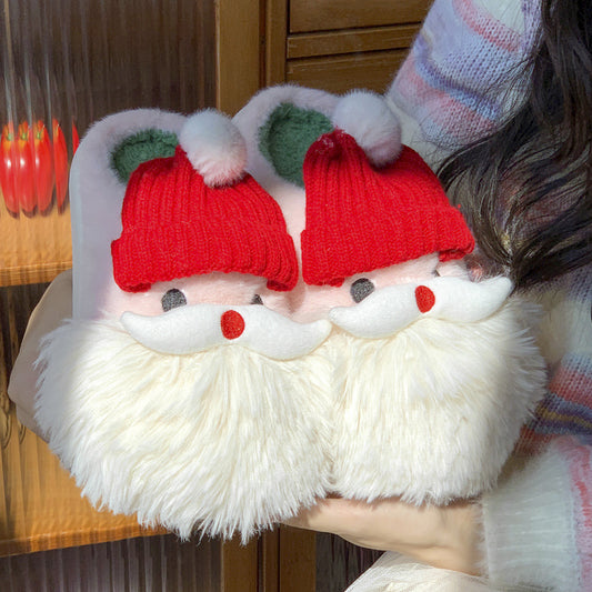 Pantuflas Navideñas Santa Claus Cálidas y Antideslizantes para Mujer - Image 2