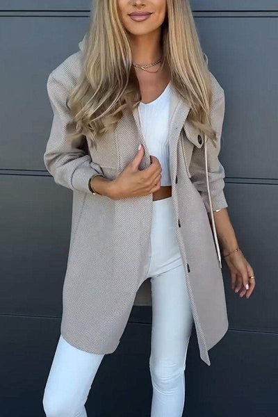 Chaqueta de Twill con Capucha y Bolsillos para Otoño e Invierno - Image 13