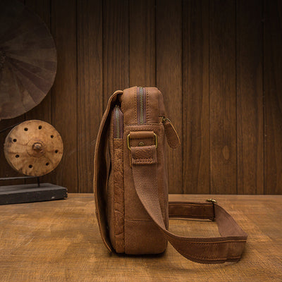 Bolso Mensajero de Cuero Genuino para Hombre - Estilo Ejecutivo Casual - Image 8
