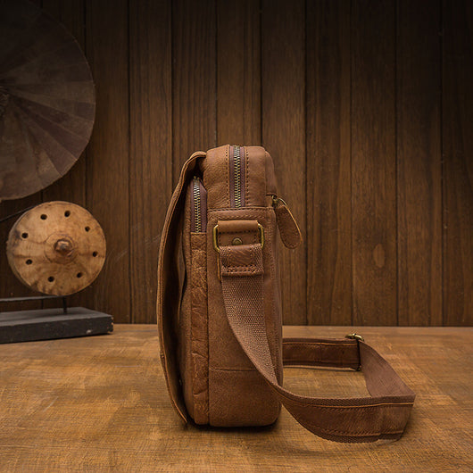Bolso Mensajero de Cuero Genuino para Hombre - Estilo Ejecutivo Casual - Image 8