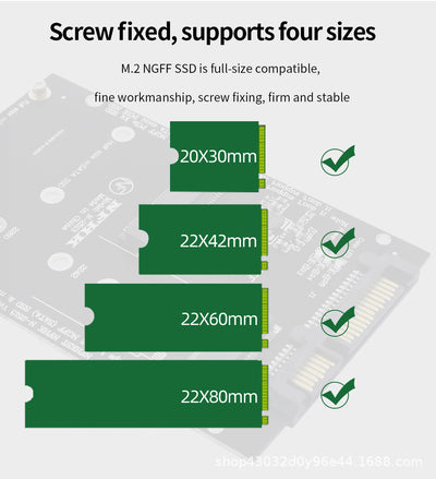 Adaptador Convertidor SATA3 a M.2 NGFF - Tarjeta de Expansión SSD - Image 15