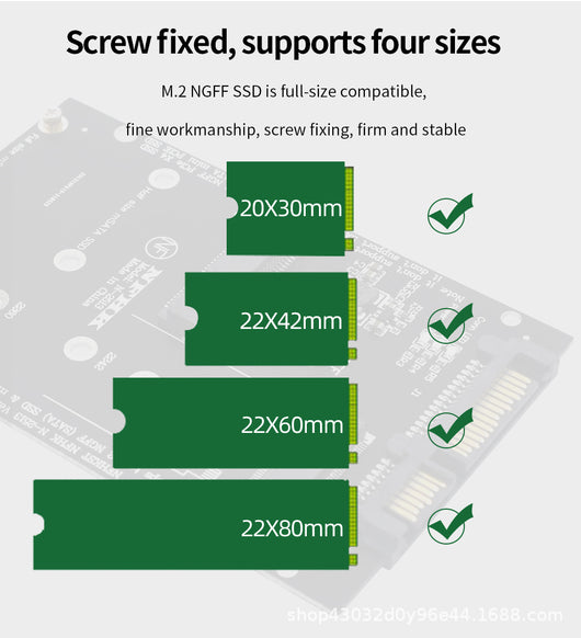 Adaptador Convertidor SATA3 a M.2 NGFF - Tarjeta de Expansión SSD - Image 15